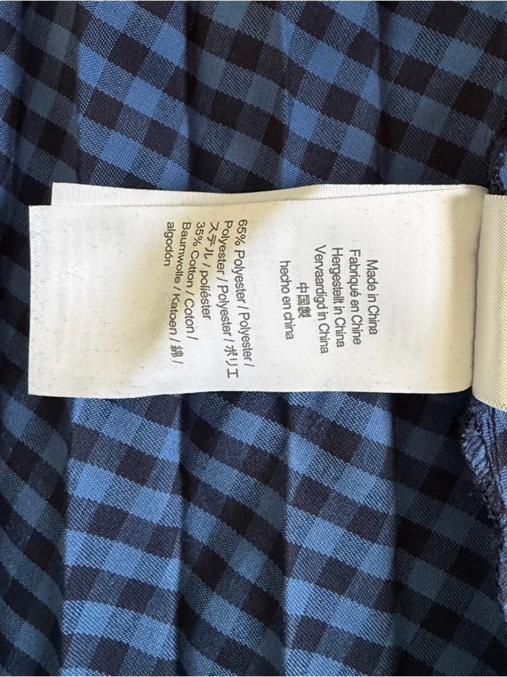 NWT J. Crew Smocked Waist Gingham Blue Pleated Cottagecore Peasant Midi Dress - Picture 6 of 6